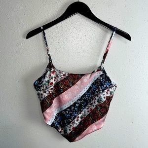 Rue21 Bohemian Floral Handkerchief Blouse Size Small Multicolored